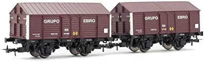 Eletrotren E19036 R.N, Wagon Px com lados altos, pintura vermelha escura, Grupo Ebro, Ep. III Rolamento de Rolamento