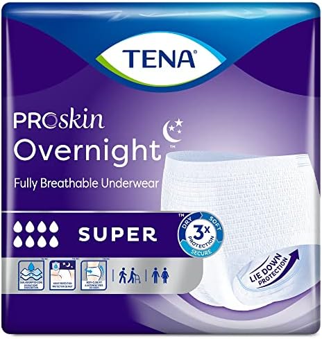 23253114 Roupa íntima de adultos TENA Durante a noite Super Pull em grande absorção pesada descartável