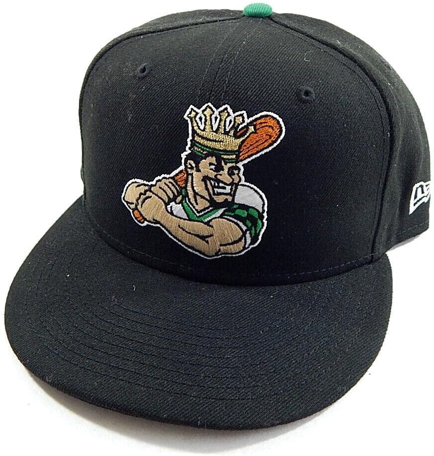 Game de Sean Reynolds usado Clinton Lumberkings New Era 5950 HAT BLACK 7 3/8 - CHATOS MLB Utilizados por jogo