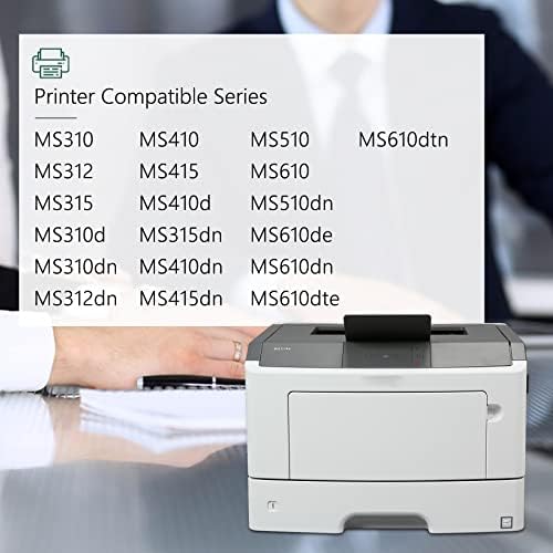 501 50F1000 Cartucho de toner 1 Pacote: Mand Substituição compatível para o cartucho de toner de LEXMark 50F1000 MS310 TONER MS310D, MS310DN, MS312, MS312DN, MS315, MS315DN, MS410, MS410D, MS410DN Printer