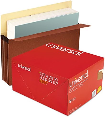 Universal 15343 3 1/2 polegada de expansão Pockets, guia reta, letra, redrope/manila, 25/caixa