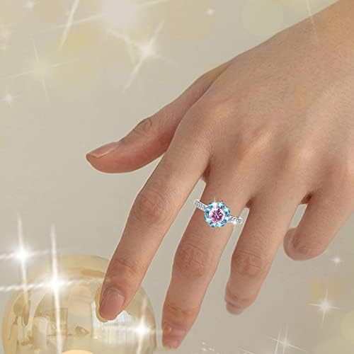 Ansiedade feminina anéis mulheres engajamento anéis de moda tricolor Trendência completa anel de diamante de diamante ladras jóias zircão anéis de casamento para mulheres presentes