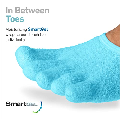 Natracure Gel Feled Foot Meias Hidratante - Aloe e Shea Infundir Meias Hidratantes Fuzzy para Mulheres e Homens - Pés Moldados Spa e Meias Pedicure para saltos rachados seco, calos - Médio