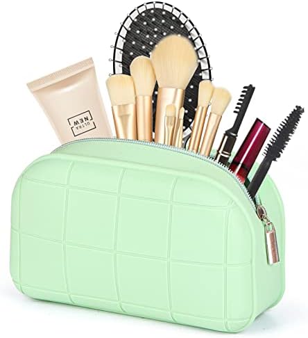 Aspaces Makeup Brush Solder, Saco de cosméticos portáteis de silicone para viagens, organizador de higiene pessoal à prova d'água