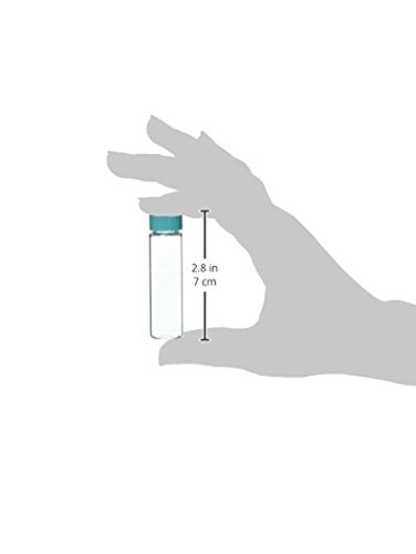 Qorpak glc-09161 amostra de borosilicato transparente frasco com termosso verde f217 e tampas de PTFE, vácuo e ionizados