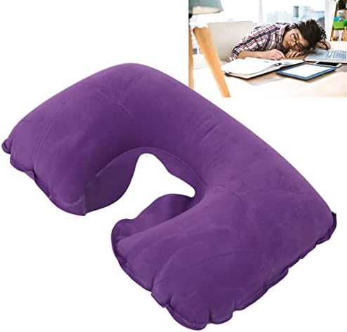 Travesseiro inflável, travesseiro de avião conjunto inflável design ergonômico lavável suavidade ajustável kit de viagem de travesseiro de travesseiro de travesseiro de travesseiro de travesseiro com tampa dos olhos Pillow máscara para dormir para dormir