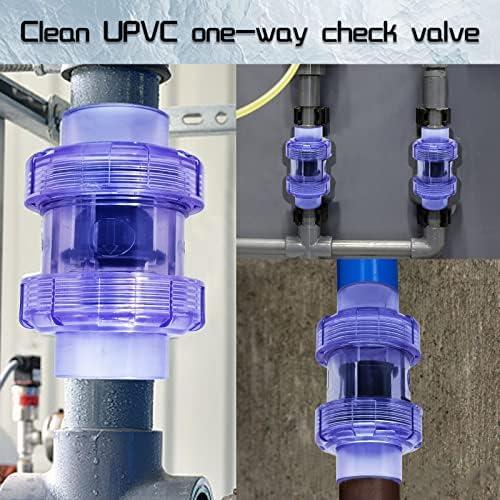 2 polegadas UPVC Válvulas de seleção de balanço da união True, sch 80 UPVC Válvula de retenção de uma válvula de retenção união transparente