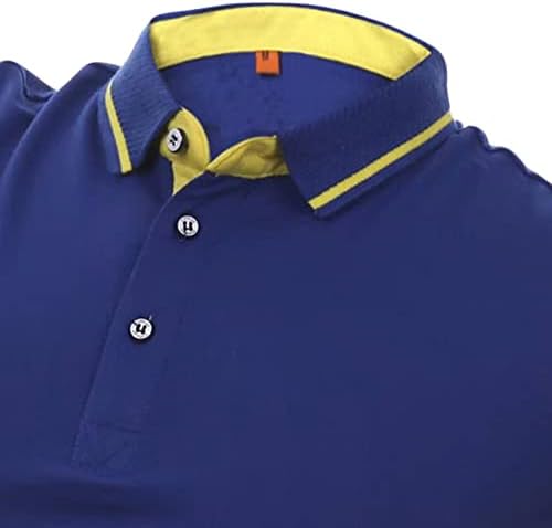 Camisa pólo esportiva ao ar livre masculino, camisetas de tênis sólidas de tênis sólido