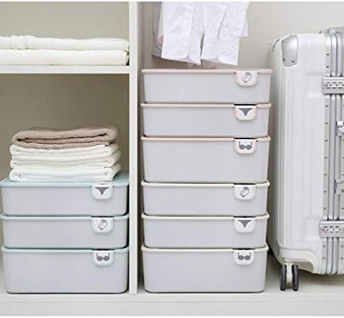 Caixa de armazenamento de roupas para casas de gaveta da gaveta da tomada com marcador Organizador de recortes de roupas íntimas para