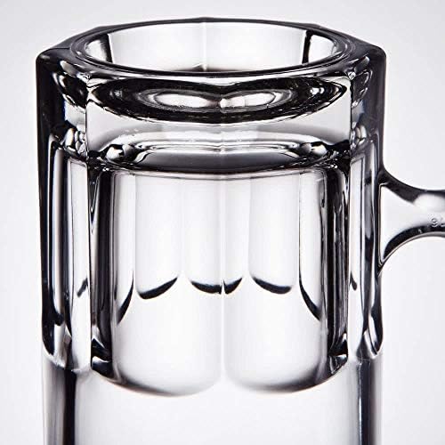 Serami Hikari Design 1L estilo alemão Extra Grande Glass Beer Steins, conjunto de 2