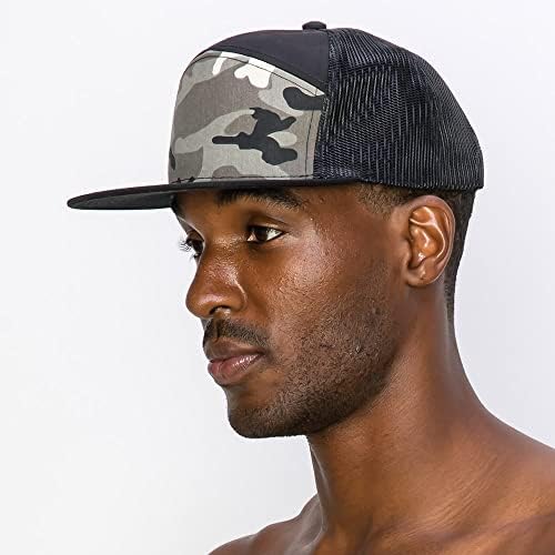 7 Painel Snap Back Flat Bill com Snap ajustável