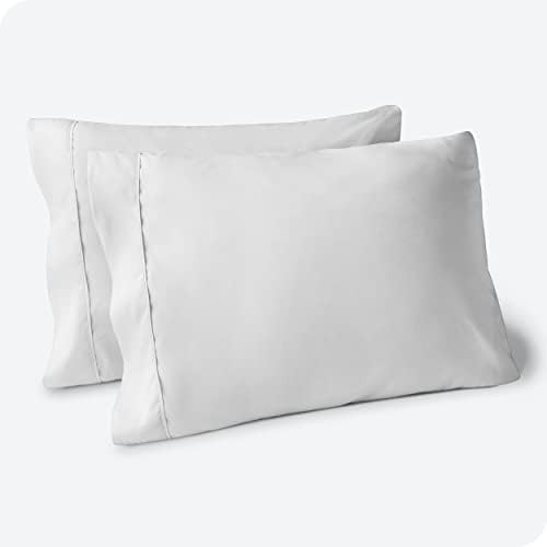 Casos de travesseiros de microfibras caseiros nus - conjunto de tamanho padrão/size de 2 - fronhas de resfriamento - escova dupla - travesseiros brancos 2 pacote - fácil cuidado