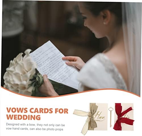 Didiseaon 1set Votos de casamento Cartão presente presente fita glitter fita shimmer cartactock cartões de votos de papel de casamento