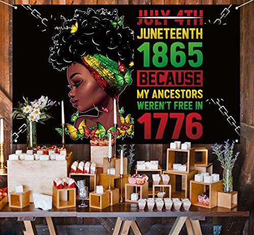 Juneteenth Photo Booth Cenário de 19 de junho de 1865 Afro -americano Independência do Dia