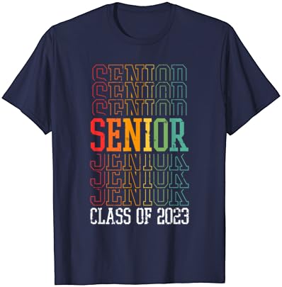 Classe sênior da camiseta de pós-graduação da High School de graduação 2023