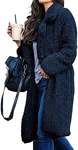 Loungewear de manga longa Cardigan Lady Casual Winter Pocket Fit V Cacates de pescoço de lã de lã Solid Color Comfort