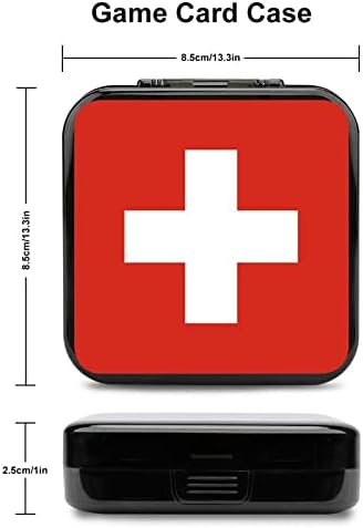 Caixa de cartão de jogo de bandeira da Suíça para o comutador Caixa de armazenamento portátil de troca de padrões personalizados