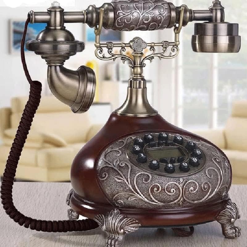 Gretd Vintage Fixed Telephone Dial Antique telefone fixo para escritório Home Hotel feito de resina