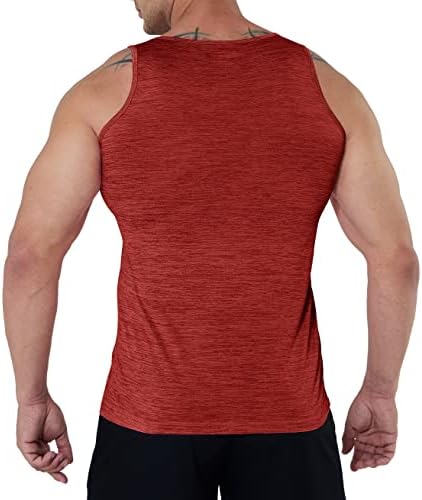 MagComsen masculino de 3 tampas de matilha de pacote rápido seco músculo atlético camisas sem mangas para exercícios de treinamento para exercícios de ginástica