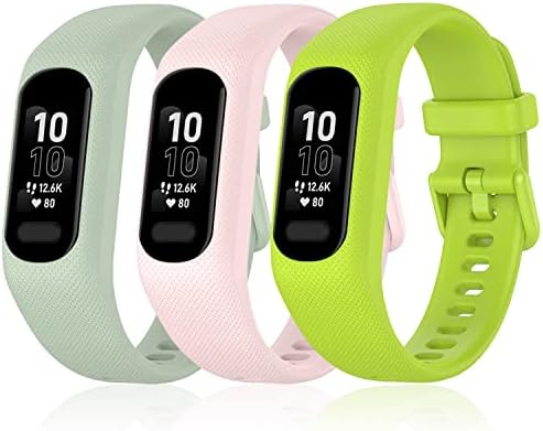 GHEPER SOFT SILICONE Bands Compatíveis com Garmin VivoSmart 5 Straps Pulseiras de substituição com cana -de -fivela