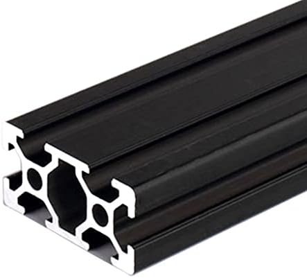 1pcs preto 2040 V- Frame de extrusão de perfil de alumínio de slot slot padrão europeu padrão de 100 mm-200 mm linear para peças de impressora CNC 3D