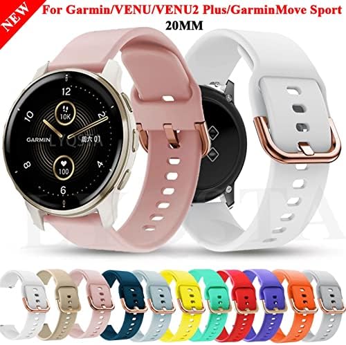 DJDLFA Smart Watch Bands para Garmin Venu/Venu2 Plus Vivomove HR Silicone Bracelet Straps Vivoactive 3/Forerunner245m 645 Pulseira