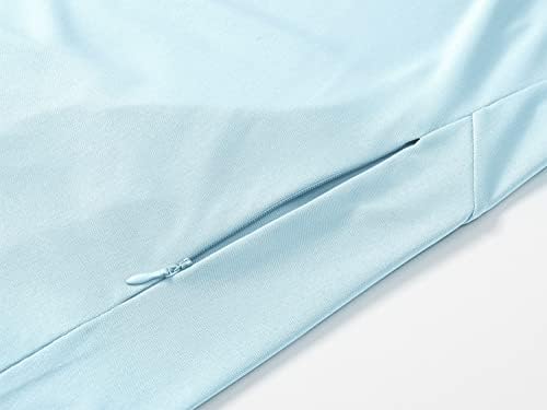 Camisas do sol feminino de Ysento camisas de caminhada de manga comprida 1/4 zip upf 50 camisas de pólo de golfe tops com zíper bolso