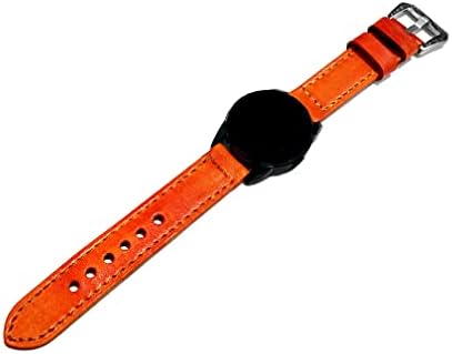 Nickston Orange escovado cinta de couro genuíno compatível com Garmin Vivomove HR, Vivomove Luxe e Vivomove Style Smartwatches