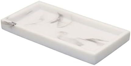 ZMYDZ TEXTURA DE mármore Placa retangular Bancho de bandeja cosmética Bandeja de bandeja de bandeja de bandeja de resina doméstica/branco/tamanho