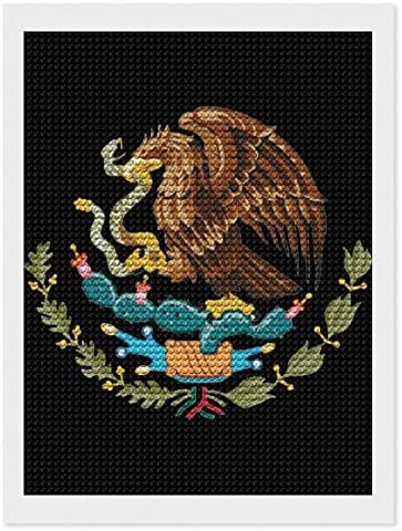 Kits de imagem de pintura de diamante de bandeira do México