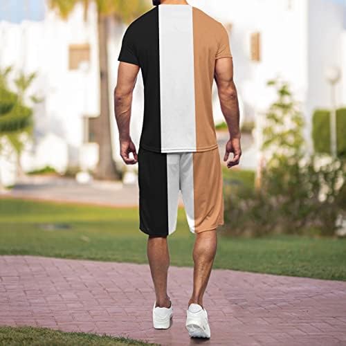 Ternos grandes e altos para homens homens sets curtos de 2 peças roupas de verão fashion rastrear conjunto casual