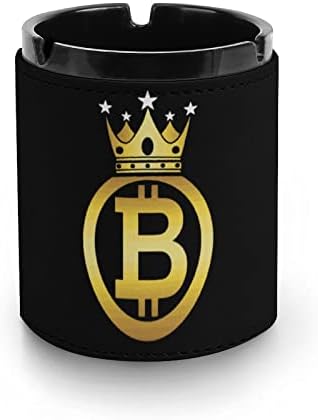 Bitcoin King Ashtray para Cigarro Cigarro Titular de cinzas modernas Decoração de bandeja de cinzas de mesa