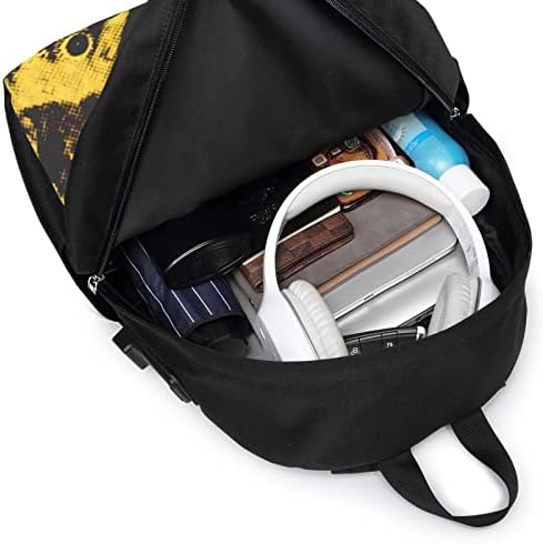 Damayong Jelly Rapper Músico Roll Laptop Backpack For Women & Men College School Bookbag com porto de carregamento USB
