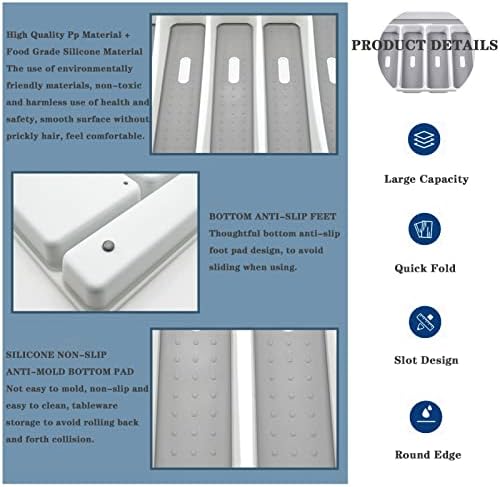 Bandeja de talheres mini mini, bandejas de utensílios de 5 compartimentos para gavetas de cozinha, bandeja organizadora de gavetas não