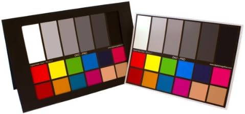 DGK Color Tools DKC -PRO 5 x 7 Conjunto de 2 gráficos de balanço de branco e calibração de cores com 12% e 18% de cinza - qualidade