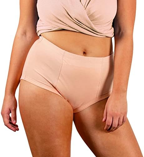 Conni Ladies Classic Briefs, roupas íntimas de proteção de proteção esbelta e absorvente, macias e confortáveis, bege, 16