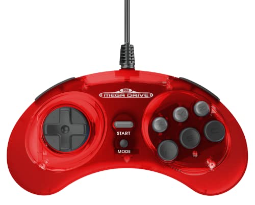 Retro-Bit Official Sega Mega Drive Controlador USB 8-Button Arcade Pad para Sega Genesis Mini, Switch, PC, Mac, Steam,