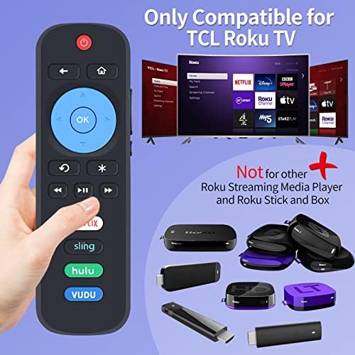 RC280 Substituição Controle remoto Compatível para TCL TV ROKU 28S305 32S305 32S800 32S850 32S3700 32S3800 32S3850 40S305 40S325