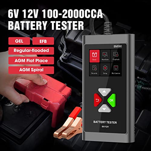 Testador de bateria de carro JDIAG, 6V 12V Battery Load Tester 100-2000CCA Testador de alternador automotivo Testador Digtial Battery