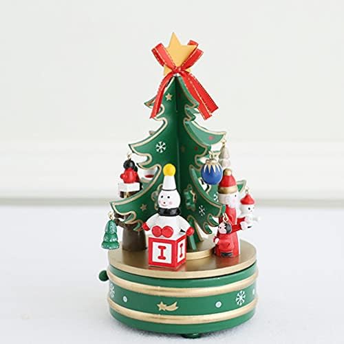 Valiclud Kids Toys Wooden Christmas Music Box Box Christmas Tree Design Box Girl Musical para Decoração de Decoração de Desktop de Casamento de Casamento