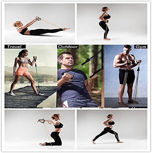 KKTOCHVC Premium Exercium Pull Pullings, Bandas de resistência Puxa, alça de condicionamento físico, alças de treino de linha de ganga de espuma densa equipamento de fitness para pilates, ioga, treinamento de força