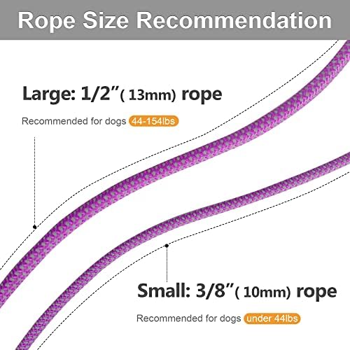 Fida Durable Slip Lead Dog Leash, 6 pés x 3/8 Devery Dog Loop Leash, confortável corda forte escorregamento da trela para cães