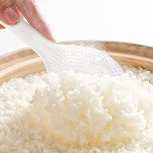 36 PCs Rice Paddle Non Stick Rice Spot Stand Rice Scooper Standing Serving Rice Spatula resistente ao calor Rice Scoop para batata de cozinha, branco