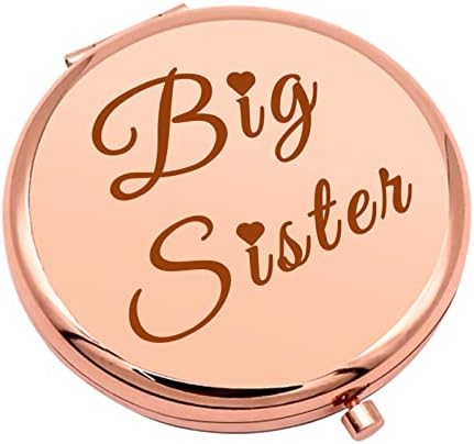 Promovido ao espelho de maquiagem compacta de presentes da irmã mais velha para o espelho de maquiagem dobrável para irmãs