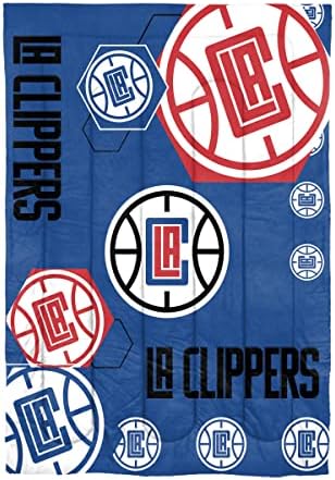 Northwest NBA Los Angeles Clippers Unisisex-Adult Consold e Sham Set, Twin, Hexágono