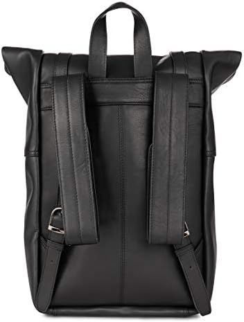 Berliner Bags Mochila de couro premium Lille, bolsa de laptop e mochila de viagem para homens - Black