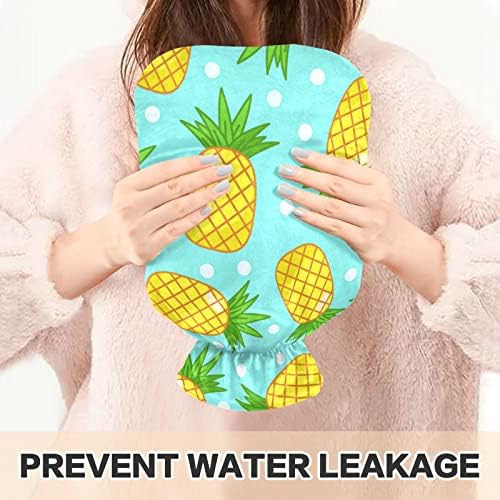 Garrafas de água quente com abacaxi de cobertura bolsa de água quente para alívio da dor, aquecendo as mãos, os pés