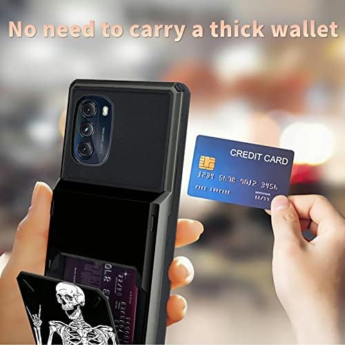 Design do crânio do esqueleto para moto G 5G 2022 Caixa de carteira com suporte de cartão Pocket Pocket 2 em 1 Porta