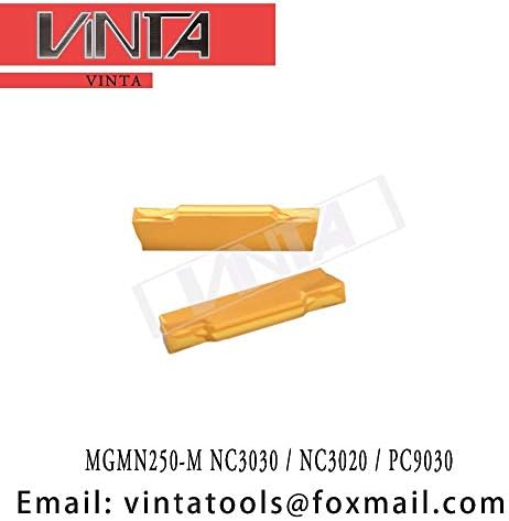 FINCOS MGMN250-M NC3030 / MGMN250-M NC3020 / MGMN250-M PC9030 Inserções de glooving de carboneto CNC-: MGMN250-M PC9030, diâmetro