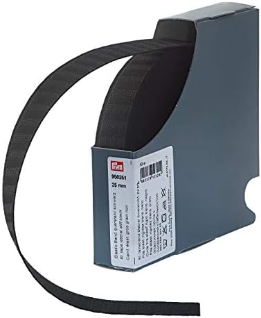 Banda elástica do prym estábulo horizontal 25 mm preto, 547yds/12lb 0,25mm